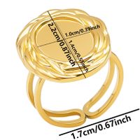 Simple Style Geometric Stainless Steel Plating 18k Gold Plated Open Rings sku image 28