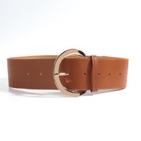 Classic Style Commute Solid Color Pu Leather Women's Leather Belts main image 1