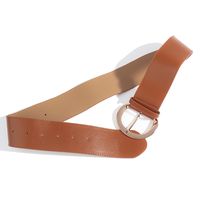 Classic Style Commute Solid Color Pu Leather Women's Leather Belts main image 3