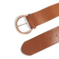 Classic Style Commute Solid Color Pu Leather Women's Leather Belts main image 5