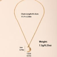 Hip-Hop Simple Style Sun Moon Zinc Alloy Women's Pendant Necklace main image 2