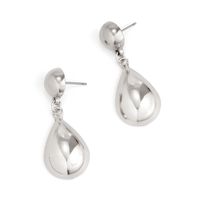 1 Pair Elegant Vintage Style French Style Water Droplets Three-dimensional Iron Drop Earrings main image 5