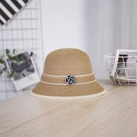 Women's Pastoral Flower Net Yarn Hollow Out Big Eaves Sun Hat main image 8