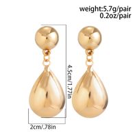 1 Pair Elegant Vintage Style French Style Water Droplets Three-dimensional Iron Drop Earrings main image 2