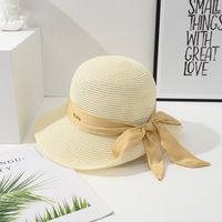 Women's Pastoral Flower Net Yarn Hollow Out Big Eaves Sun Hat main image 7