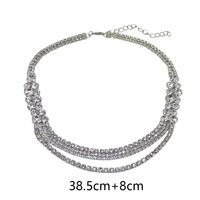 Luxurious Shiny Geometric Rhinestone Wholesale Layered Necklaces main image 2