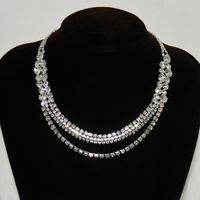Luxurious Shiny Geometric Rhinestone Wholesale Layered Necklaces main image 3