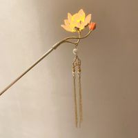 Women's Chinoiserie Flower Butterfly Metal Hairpin sku image 32