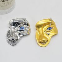 Retro Human Face Alloy Plating Women's Brooches main image 3