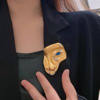 Retro Human Face Alloy Plating Women's Brooches main image 1