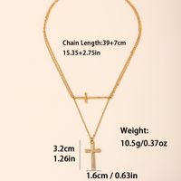 Simple Style Classic Style Artistic Cross Alloy Zinc Women's Layered Necklaces main image 2