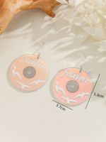1 Pair Ig Style Cute Vacation Round Letter Bird Arylic Drop Earrings main image 2