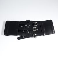 Ig Style Retro Geometric Pu Leather Alloy Elastic Band Women's Corset Belts main image 3