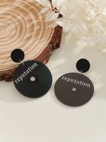 1 Pair Ig Style Cute Vacation Round Letter Bird Arylic Drop Earrings main image 9