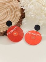 1 Pair Ig Style Cute Vacation Round Letter Bird Arylic Drop Earrings main image 10