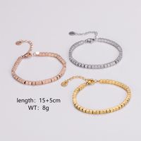 Elegant Luxurious Solid Color Stainless Steel 18K Gold Plated Rose Gold Plated Bracelets In Bulk main image 3