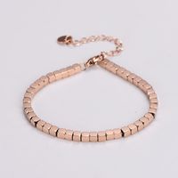 Elegant Luxurious Solid Color Stainless Steel 18K Gold Plated Rose Gold Plated Bracelets In Bulk main image 5