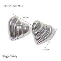 1 Pair IG Style Heart Shape Plating 316 Stainless Steel  Ear Studs sku image 1