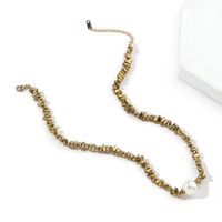 Großhandel Schmuck Einfacher Stil Perle 201 Edelstahl Kunststoff Perlen Irregulär Perlen Überzug Halskette Mit Anhänger main image 4