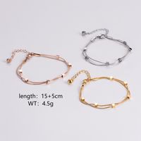 Elegant Luxurious Square Stainless Steel 18K Gold Plated Rose Gold Plated Bracelets In Bulk main image 2