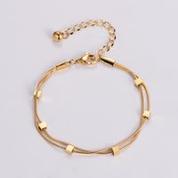 Elegant Luxurious Square Stainless Steel 18K Gold Plated Rose Gold Plated Bracelets In Bulk main image 7
