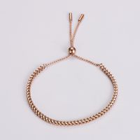 Elegant Luxurious Solid Color Stainless Steel 18K Gold Plated Rose Gold Plated Bracelets In Bulk main image 6