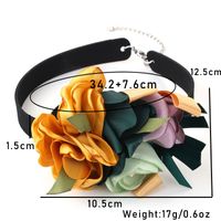 Romantic Sweet Flower Stainless Steel Cloth Velvet Handmade Women's Choker main image 2