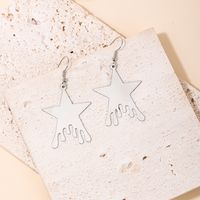 1 Pair Vacation Simple Style Classic Style Star Iron Drop Earrings main image 3