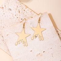 1 Pair Vacation Simple Style Classic Style Star Iron Drop Earrings main image 5