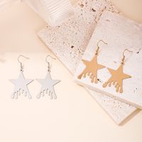 1 Paire Style Simple Star Le Fer Boucles D'oreilles main image 1