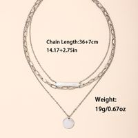 Wholesale Jewelry Casual Hip-Hop Simple Style Round Iron Layered Necklaces main image 2