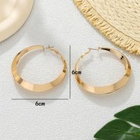 1 Pair Exaggerated Simple Style Round Plating Iron Hoop Earrings main image 2