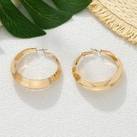 1 Pair Exaggerated Simple Style Round Plating Iron Hoop Earrings main image 6