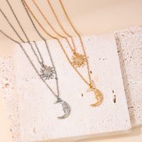 Simple Style Sun Moon Zinc Alloy Unisex Pendant Necklace main image 6