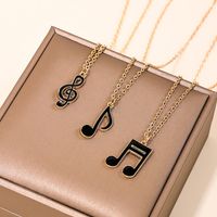 Casual Hip-hop Vacation Notes Alloy Zinc Unisex Pendant Necklace main image 1