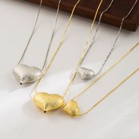 Basic Simple Style Heart Shape Copper Plating 18k Gold Plated Pendant Necklace main image 8