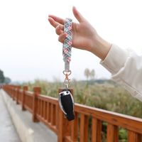 Casual Simple Style Color Block Cotton Rope Zinc Alloy Knitting Bag Pendant Keychain main image 2