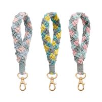 Casual Simple Style Color Block Cotton Rope Zinc Alloy Knitting Bag Pendant Keychain main image 8