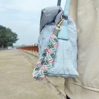 Casual Simple Style Color Block Cotton Rope Zinc Alloy Knitting Bag Pendant Keychain main image 5
