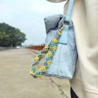 Casual Simple Style Color Block Cotton Rope Zinc Alloy Knitting Bag Pendant Keychain main image 7