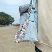 Casual Simple Style Color Block Cotton Rope Zinc Alloy Knitting Bag Pendant Keychain main image 6