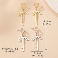 1 Pair Simple Style Bow Knot Iron Drop Earrings main image 2