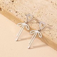 1 Pair Simple Style Bow Knot Iron Drop Earrings main image 5