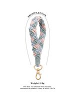 Lässig Einfacher Stil Farbblock Baumwollseil Zinklegierung Stricken Taschenanhänger Schlüsselbund sku image 1