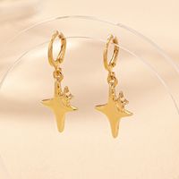 1 Pair Elegant Simple Style Star Alloy Copper Zinc Drop Earrings main image 4