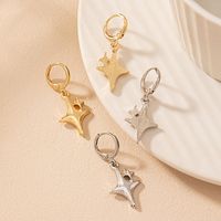 1 Pair Elegant Simple Style Star Alloy Copper Zinc Drop Earrings main image 1