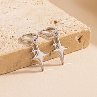 1 Pair Elegant Simple Style Star Alloy Copper Zinc Drop Earrings main image 3