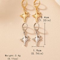 1 Pair Elegant Simple Style Star Alloy Copper Zinc Drop Earrings main image 2