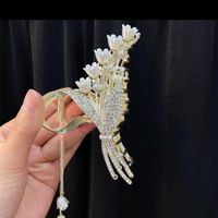 Moda Orejas De Conejo Aleación Embutido Perlas Artificiales Diamantes De Imitación Garras De Pelo 1 Pieza sku image 30
