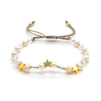 Mode Pentagramm Herzform Blume Perle Kupfer Perlen Überzug Armbänder 1 Stück main image 7